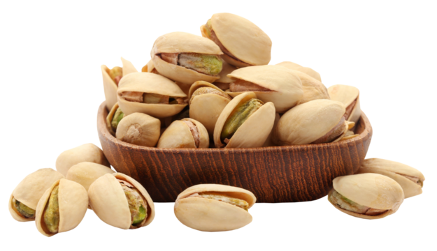 Closeup of some roasted pistachio