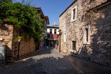Kaleiçi with historical houses in Antalya