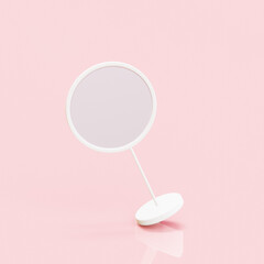 Personal hygiene product icon. Cosmetic mirror. 3D render