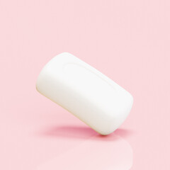 Personal hygiene product icon. Soap bar. 3D render
