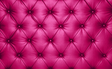 Pink leather capitone background texture