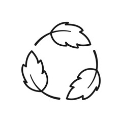 Eco friendly icon. Environmental sustainability simple symbol. vector illustration