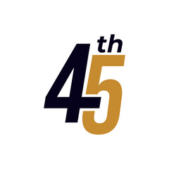 45th year anniversary celebration logo design
