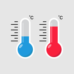 Temperature gauge for heat and cold in Celsius