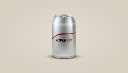 Vector can. Beer Can illustration. Realistic 3D Icon. Drink container.