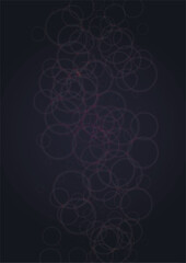 Vector Magical Gold Shine Background with Bokeh Blurred Glowing Circles on Black. Starlight Fog Texture. Glitter Holiday Print. Christmas and New Year Design. Glowing Light on Dark Purple. 