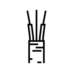 non metallic sheathed wire cable line icon vector illustration