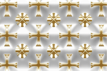 Naklejka premium Crosses - pluses distributed simple minimalist decorative geometrical pattern created with Generative AI technology: