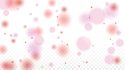 Hearts Confetti Falling Background. St. Valentine's Day pattern. Romantic Scattered Hearts Design Element. Love. Sweet Moment. Gift. Cute Element of Design for Sales or Celebration.