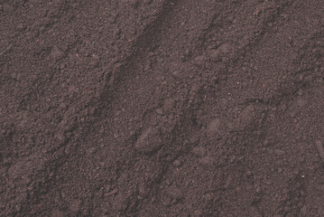 Black land for plant background. Top view.