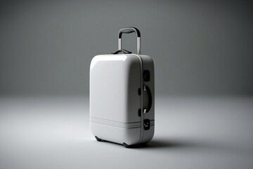 A piece of luggage in the gradient background. Generative AI. 