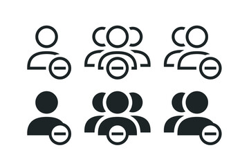 Remove person people. Vector illustration