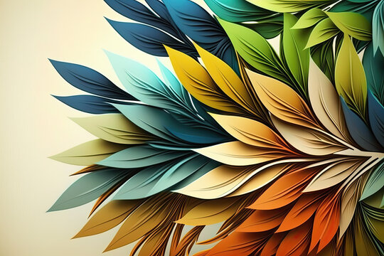 Colorful Leaves and brenches 