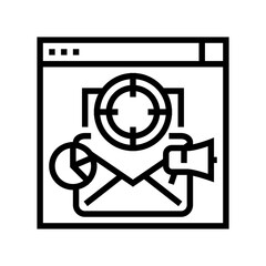 email marketing line icon vector illustration
