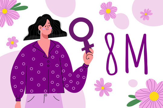 Ilustraci&oacute;n vectorial del D&iacute;a Internacional de la Mujer el 8 de Marzo