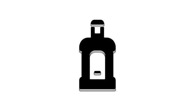 Black Orujo icon isolated on white background. 4K Video motion graphic animation