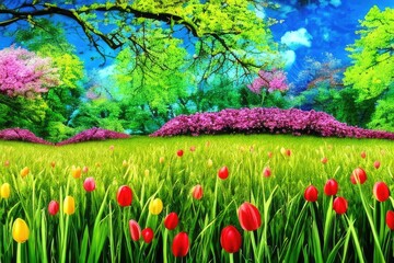 Fototapeta premium Spring background
