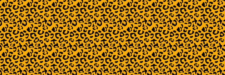 Print leopard skin pattern. Fashion seamless texture background. Vector flat illustration 