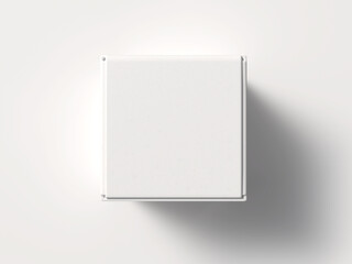 square package box mockup top view. 3d render