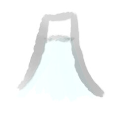 富士山の水墨画風イラスト