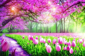Naklejka premium Spring background