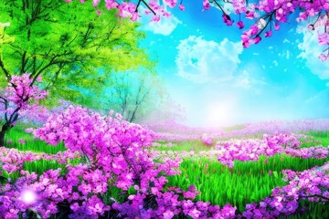 Naklejka premium Spring background