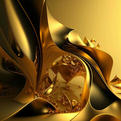Abstract golden texture ,made with Generative AI