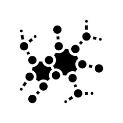 science molecular structure glyph icon vector illustration