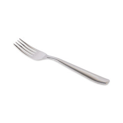 Metal fork isolated over white background