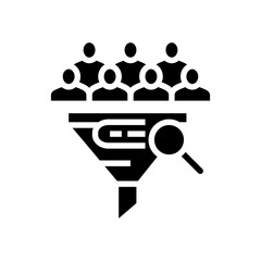 lead qualification glyph icon vector illustration