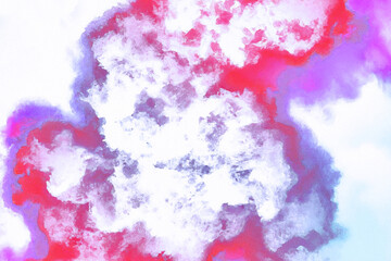 colorful watercolor stains in the form of purple clouds illustration  generative AI
