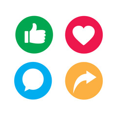 Button icons like on social media sites 