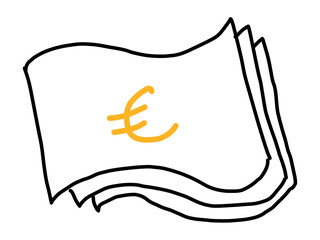 Money note with euro sign
