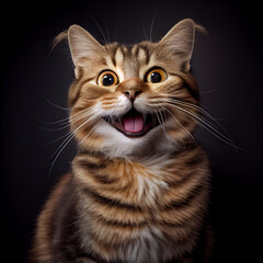 portrait of a cat generative AI