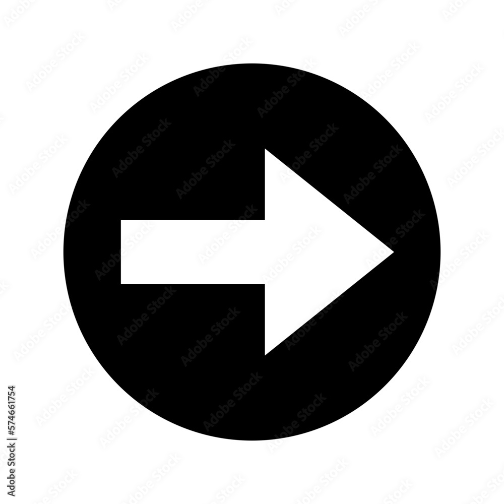 Poster one way only or this way only forward black and white sign round floor marking adhesive sticker icon