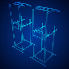 Pull up bar. Upper body workout, bodybuilding exercise.