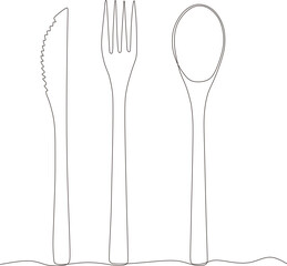 Hand holding chopsticks. Asian traditional cutlery. One continuous line drawing. Line Art isolated white background.vector illustration