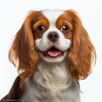 photo realistic cute dog On a white background, easy to use. generative AI