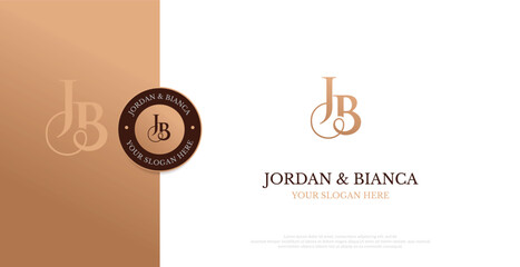 Wedding Logo Initial JB Logo Design Vector
