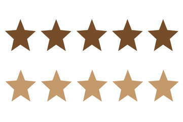 star flat brown icon for apps and websites Product rating from customer reviews