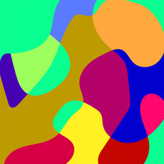 square design template with fluid colorful abstract