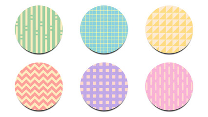 set of circle abstract geometric pattern colorful element illustration vector eps jpeg png