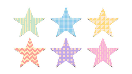 set of stars abstract geometric pattern colorful element illustration vector eps jpeg png