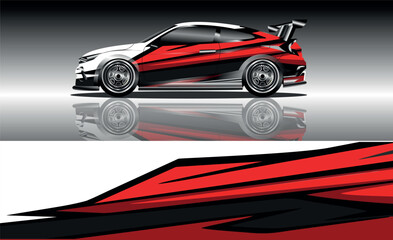 Obraz premium Car wrap design. Livery design for racing car.