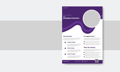 Abstract Creative Company A4 Layout Agency Business Marketing Flyer Template Design