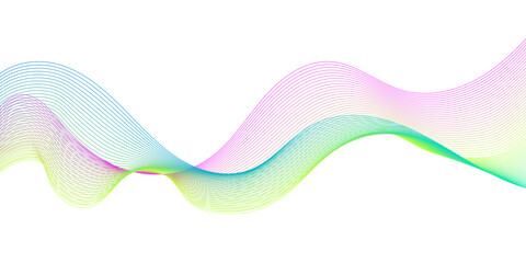 Abstract blue, pink, yellow blend wave lines on white background.  Modern blue flowing wave lines and glowing moving lines design for banner, wallpaper, Business banner, poster and many more.