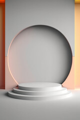 A colorful and modern podium illustration that is sure to impress your audience