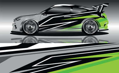 Car wrap design. Livery design for racing car.