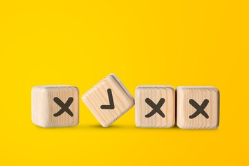 Set of wooden cubes blocks with info-graphic