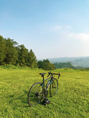 bicycle on a field